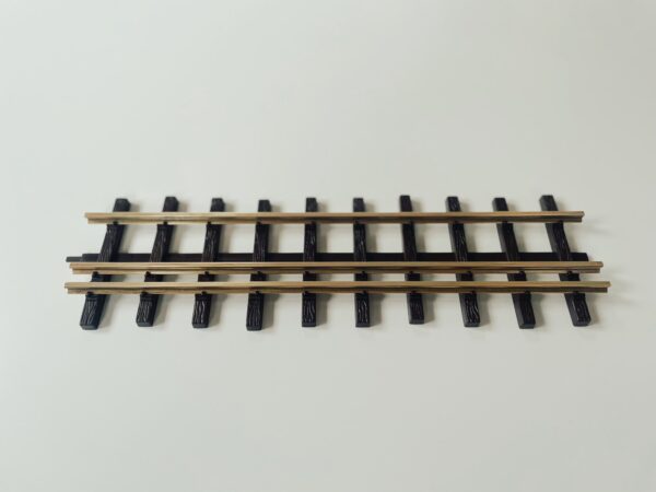 Dual gauge railroad track